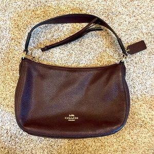 COACH burgundy leather bailey hobo shoulder bag